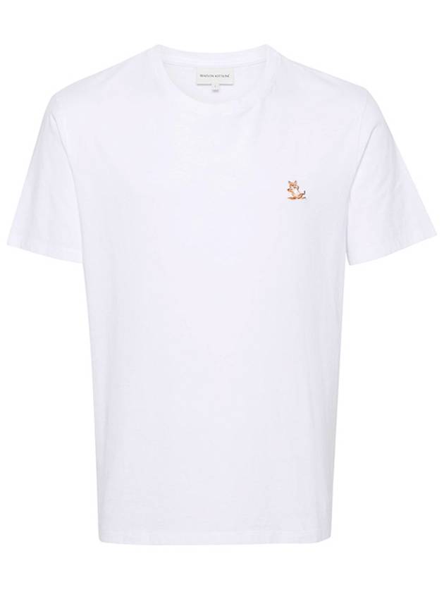 Chillax Fox Patch Regular Short Sleeve T-Shirt White - MAISON KITSUNE - BALAAN 3