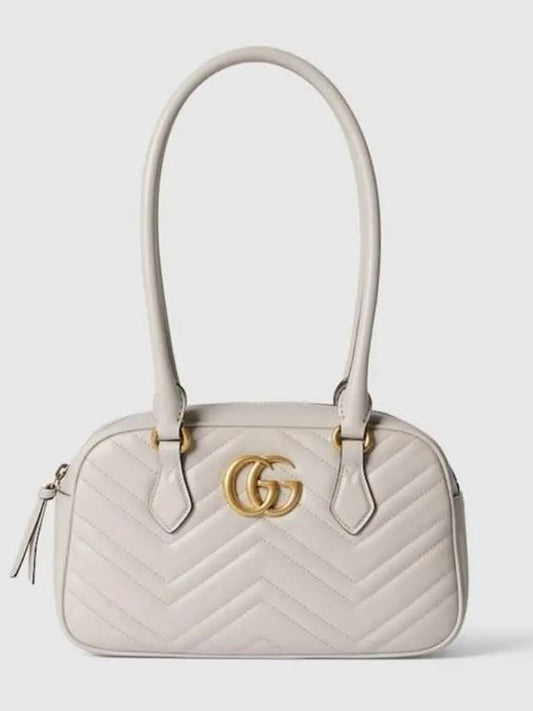 GG Marmont small top handle bag light gray leather 795199AABZB1712 - GUCCI - BALAAN 2
