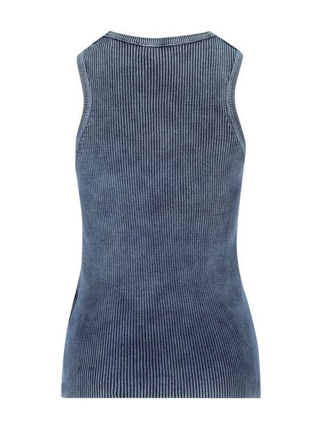 Women's Cut-Out Logo Sleeveless Blue - DIESEL - BALAAN 3