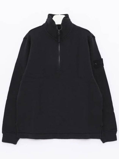 Ghost Piece Half Zip Up Knit Top Navy - STONE ISLAND - BALAAN 2