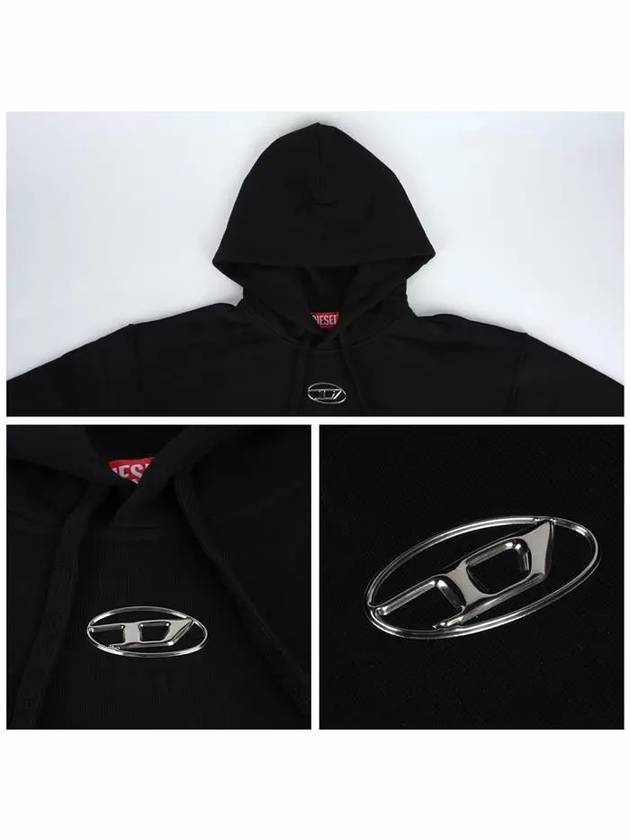 S Macs Logo Hoodie Black - DIESEL - BALAAN 6