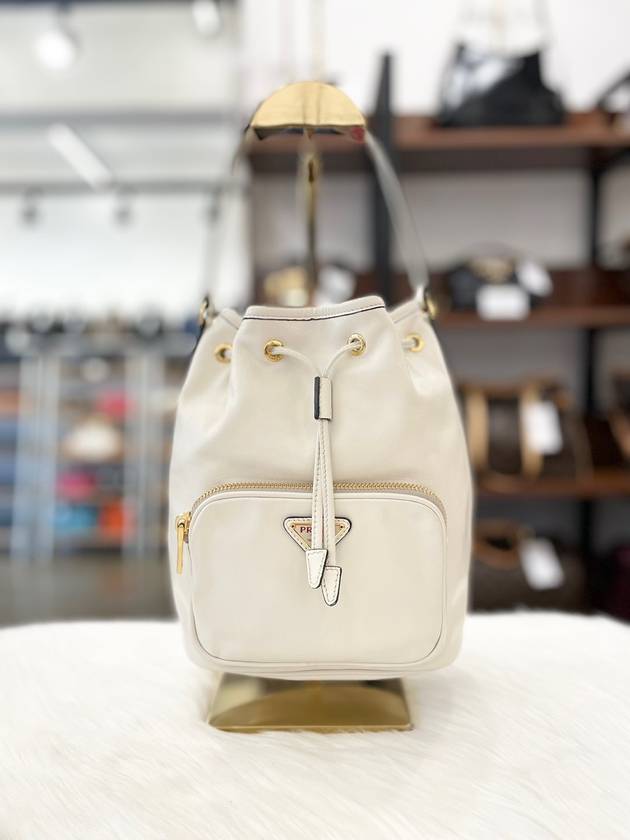 Women s Duet Bucket Bag White Leather 1BH038 Condition A - PRADA - BALAAN 3