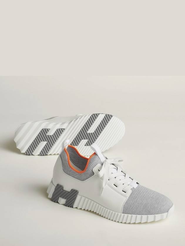 Men's Depart Low Top Sneakers Gris Blanc - HERMES - BALAAN 2