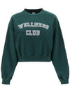 Wellness Club Crop Cotton Sweatshirt Green - SPORTY & RICH - BALAAN 2