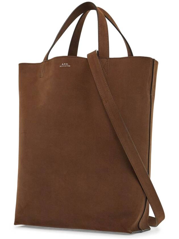 medium brown calfskin bag with removable shoulder strap cabas maiko - A.P.C. - BALAAN 3