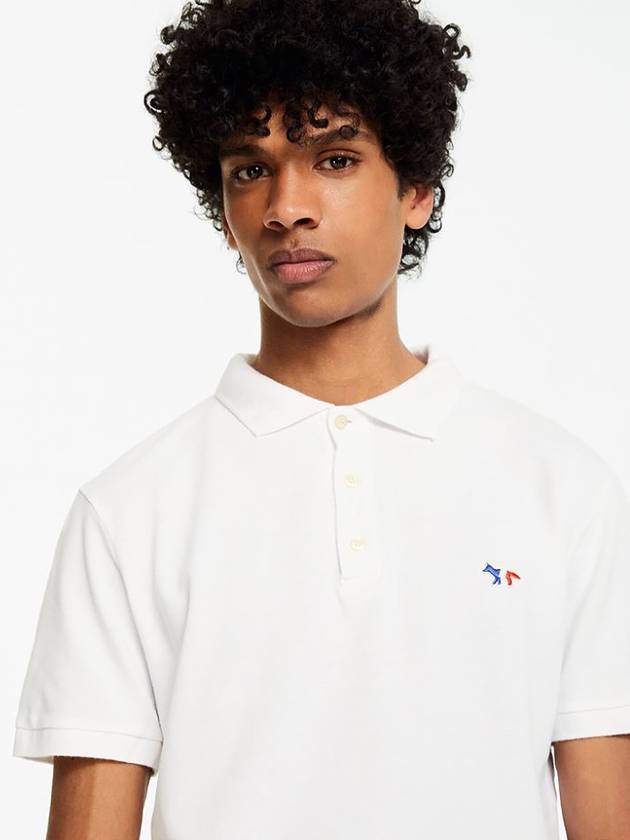 Maison Kitsune Tricolor Fox Patch PK Polo Shirt White AM00200KJ7002 - MAISON KITSUNE - BALAAN 2