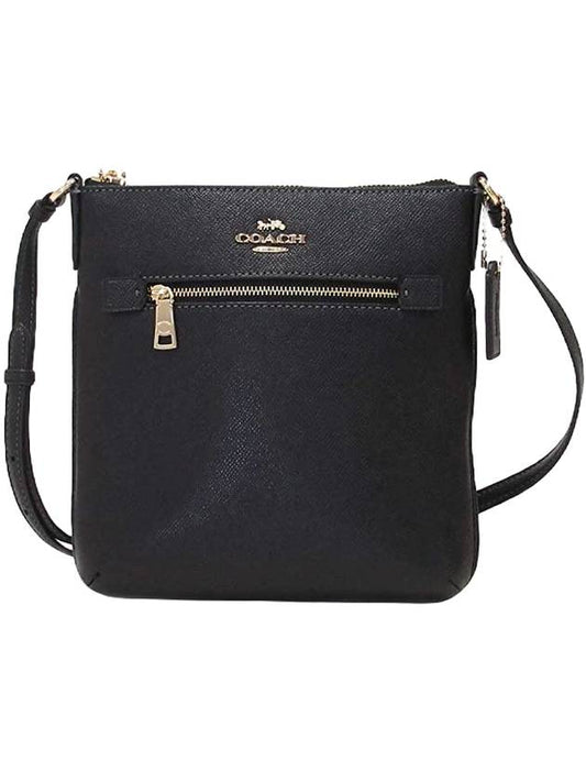 Rowan Pile Mini Leather Cross Bag Black - COACH - BALAAN.