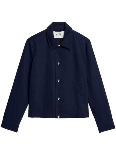 Button Jacket Blue - AMI - BALAAN 1