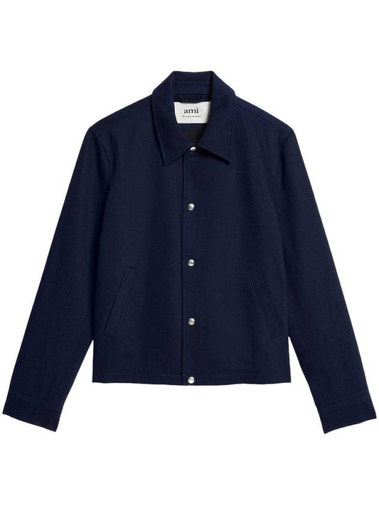 Button Jacket Blue - AMI - BALAAN 1