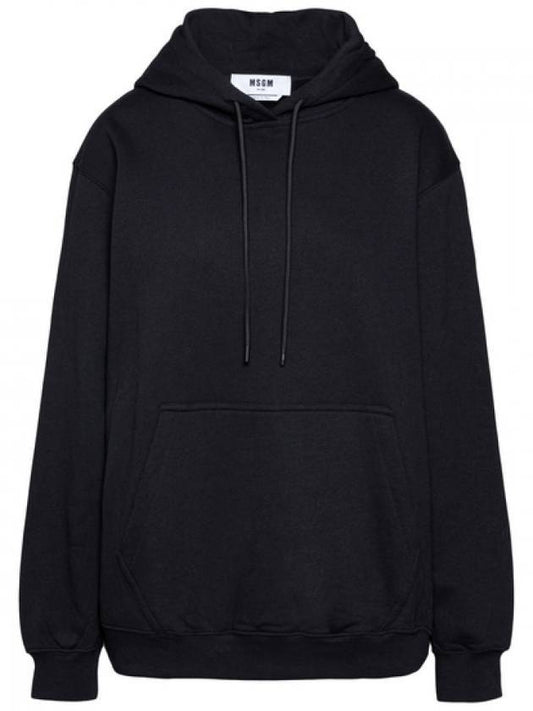 Big Logo Overfit Hooded Top Black - MSGM - BALAAN 1