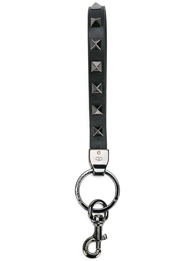 Rockstud Key Ring Black - VALENTINO - BALAAN 3