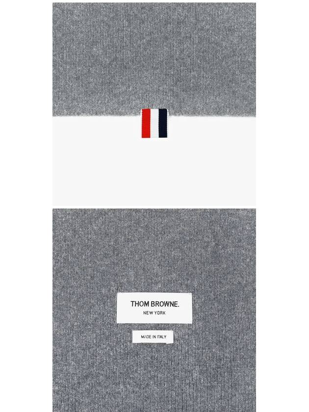 Striped Cashmere Muffler Grey - THOM BROWNE - BALAAN 4