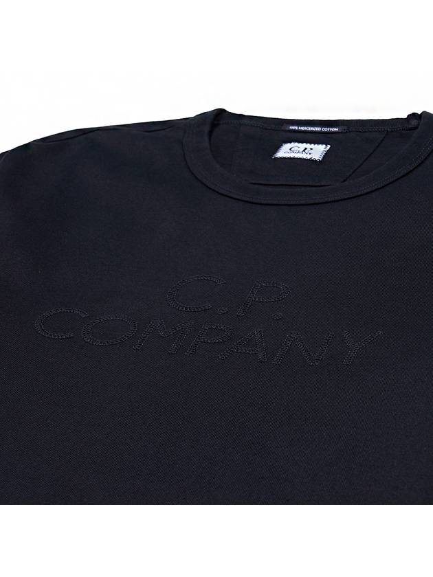 30/2 Mercerize Jersey Twist Short Sleeve T-Shirt Black - CP COMPANY - BALAAN 4