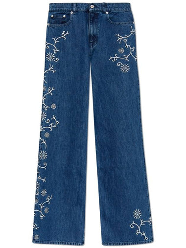 Kenzo Wide-leg Jeans, Women's, Blue - KENZO - BALAAN 1