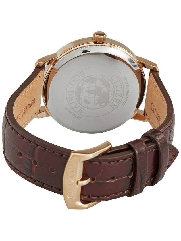 Citizen Eco-Drive Gold Dial Brown Leather Men's Watch BM7463-12A - CITIZEN - BALAAN 3