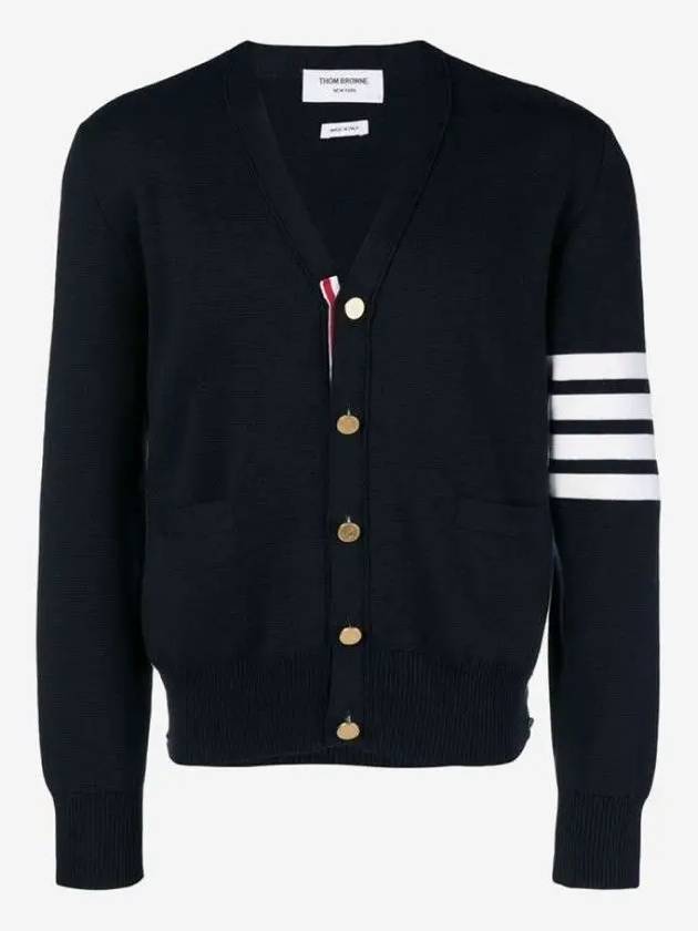 Milano Stitch 4 Bar Cardigan Navy - THOM BROWNE - BALAAN 3