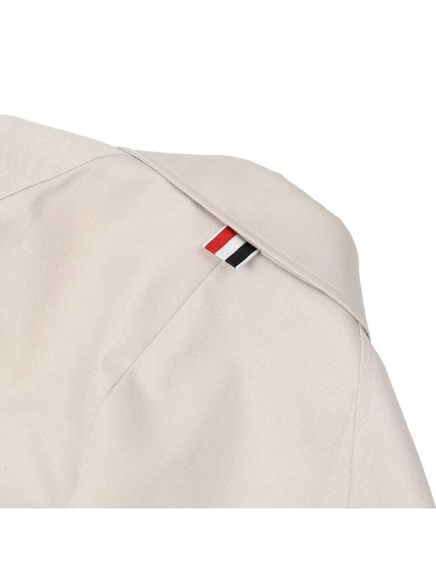 Waterproof Cotton Twill Raglan Trench Overcoat Khaki - THOM BROWNE - BALAAN 6