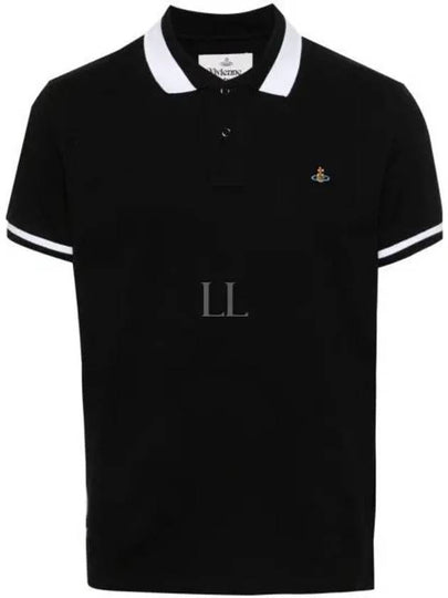 Classic ORB Logo Polo Shirt Black - VIVIENNE WESTWOOD - BALAAN 2