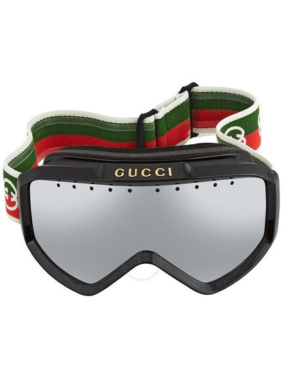 Eyewear Mask Shape Sunglasses Black Green - GUCCI - BALAAN 2