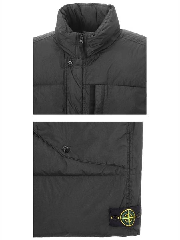 Wappen Patch High Neck Padding Vest Lead Grey - STONE ISLAND - BALAAN 6