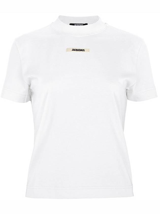 Le Gros Grain Short Sleeve T-Shirt White - JACQUEMUS - BALAAN 2