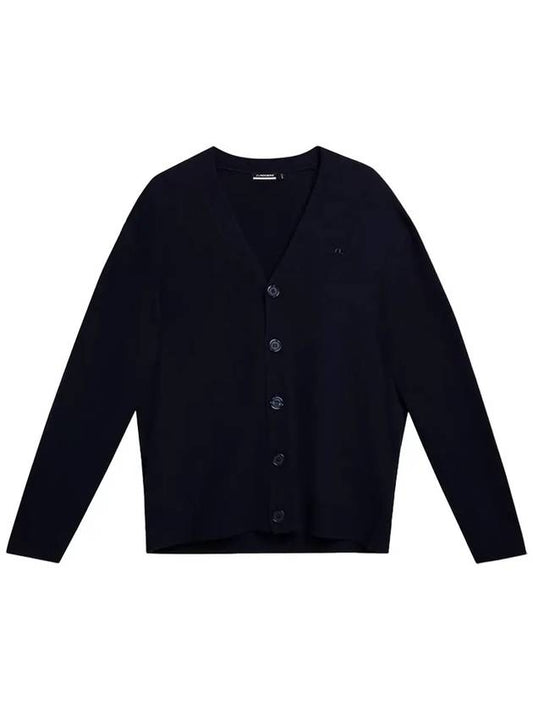 Men s Lucas Golf Knit Cardigan Navy GMKW09634 6855 - J.LINDEBERG - BALAAN 1