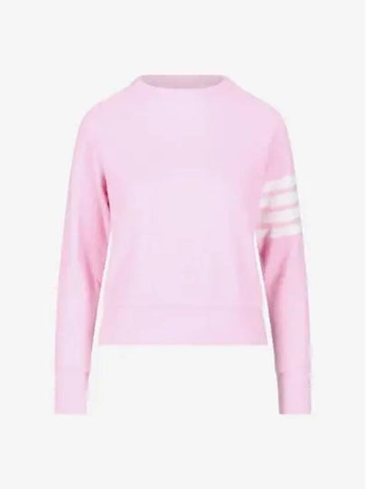 Women's Diagonal Wappen Crew Neck Sweatshirt Pink - THOM BROWNE - BALAAN 2