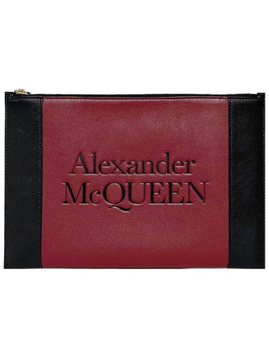 Signature zipper clutch black 633063 1X3H0 6050 - ALEXANDER MCQUEEN - BALAAN 1