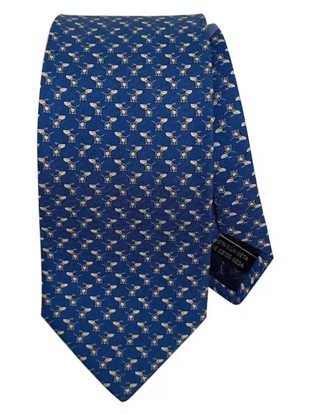 Silk Tie Blue - SALVATORE FERRAGAMO - BALAAN 5