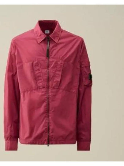 Taylon L Zipped Long Sleeve Shirt Pink - CP COMPANY - BALAAN 2