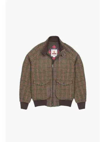 UNPADDED WOOL G9 POCKET HOUNDSTOOTH CAMEL - BARACUTA - BALAAN 1