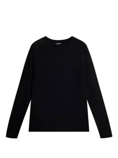 Brent Wool Long Sleeve T-Shirt Black - J.LINDEBERG - BALAAN 2