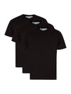 Cotton Crew Neck Short Sleeve T-Shirt 3 Pack Black - OFF WHITE - BALAAN 4