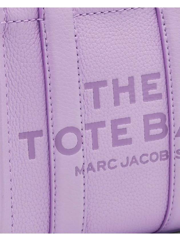 Mini Micro Leather Tote Bag Purple - MARC JACOBS - BALAAN 5