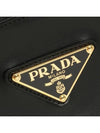 Enamel Triangle Medium Logo Belt Hand Shoulder Bag Black - PRADA - BALAAN 6