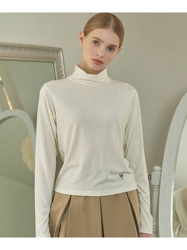 Women's Autumn Tint Turtleneck Long Ivory - MICANE - BALAAN 1