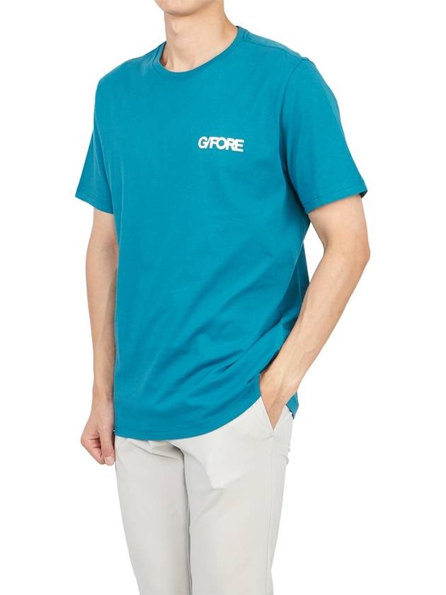 back logo short sleeve t-shirt blue - G/FORE - BALAAN 6