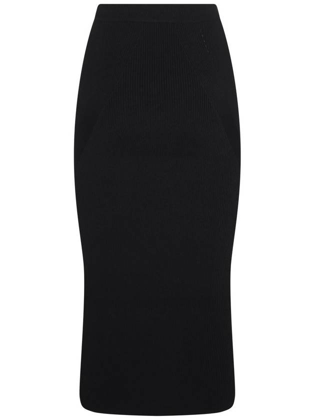 Rib Knit Pencil Skirt Black - ALEXANDER MCQUEEN - BALAAN 5