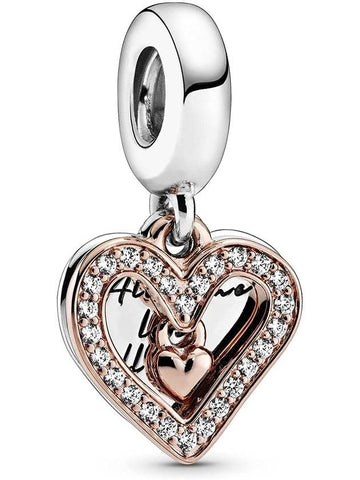 Sparkling Freehand Heart Dangle Charm - PANDORA - BALAAN 1