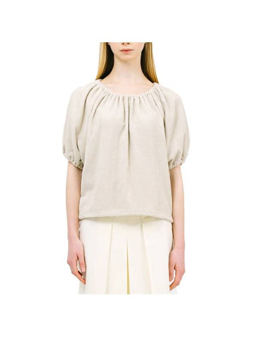 Boucle String Blouse Beige - JUN BY JUN K - BALAAN 1