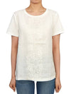 Magno Linen Short Sleeve T-Shirt White - MAX MARA - BALAAN 1