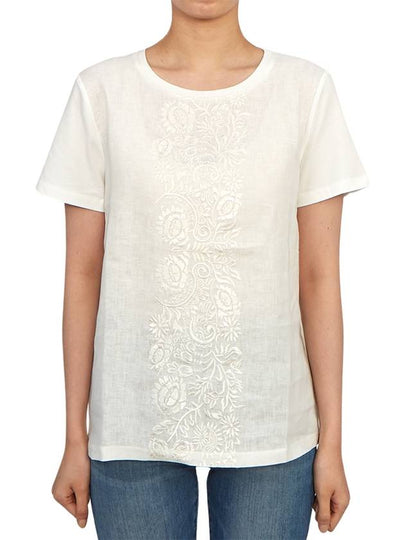 Magno Linen Short Sleeve T-Shirt White - MAX MARA - BALAAN 2