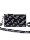 All Over Logo Neck Strap Card Wallet Black - BALENCIAGA - BALAAN 2