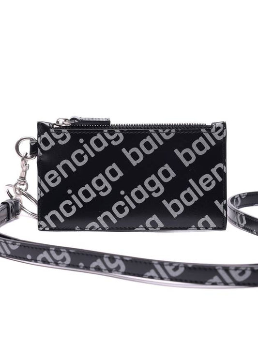 logo print strap card wallet - BALENCIAGA - BALAAN.