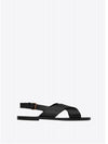 Mojave Cross Strap Sandals Black - SAINT LAURENT - BALAAN 9