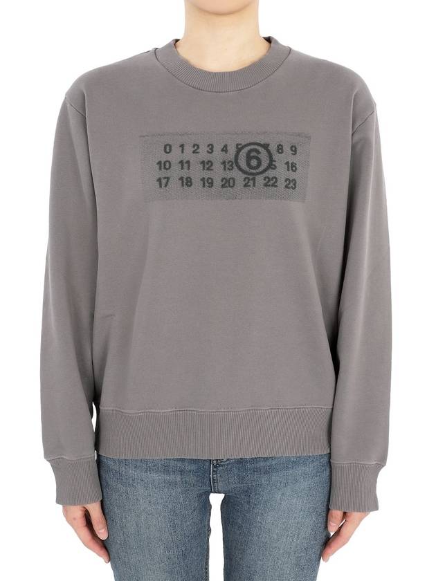 Number Logo Print Cotton Sweatshirt Grey - MAISON MARGIELA - BALAAN 2