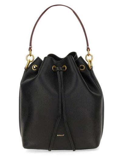 Logo Leather Bucket Bag Black - BALLY - BALAAN 2