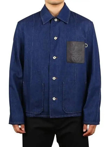 Pocket Workwear Denim Jacket Navy - LOEWE - BALAAN 1