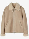 Suede Shearing Jacket Champagne - AMI - BALAAN 3