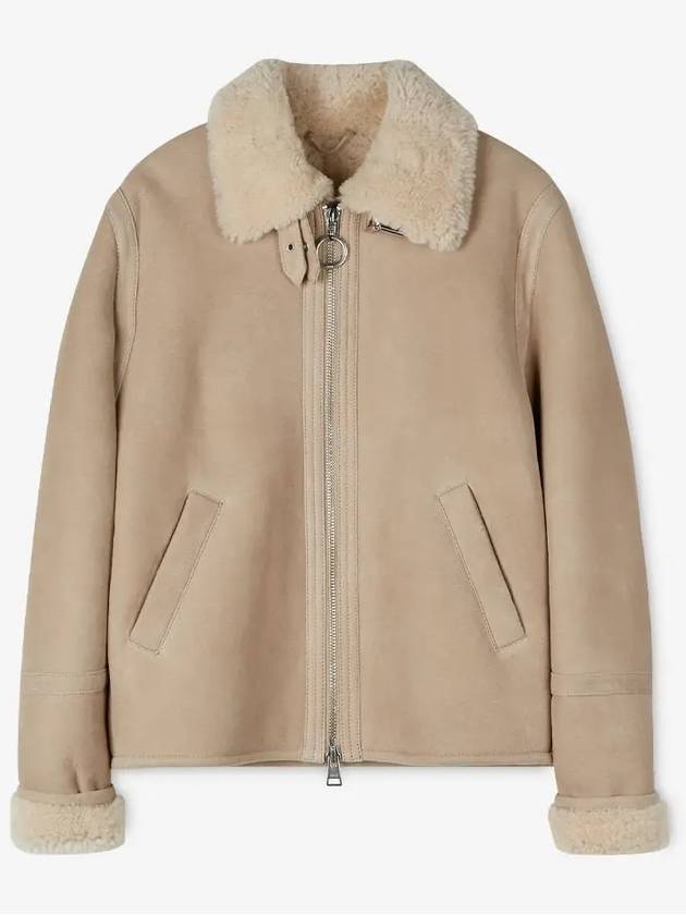 Suede Shearing Jacket Champagne - AMI - BALAAN 3